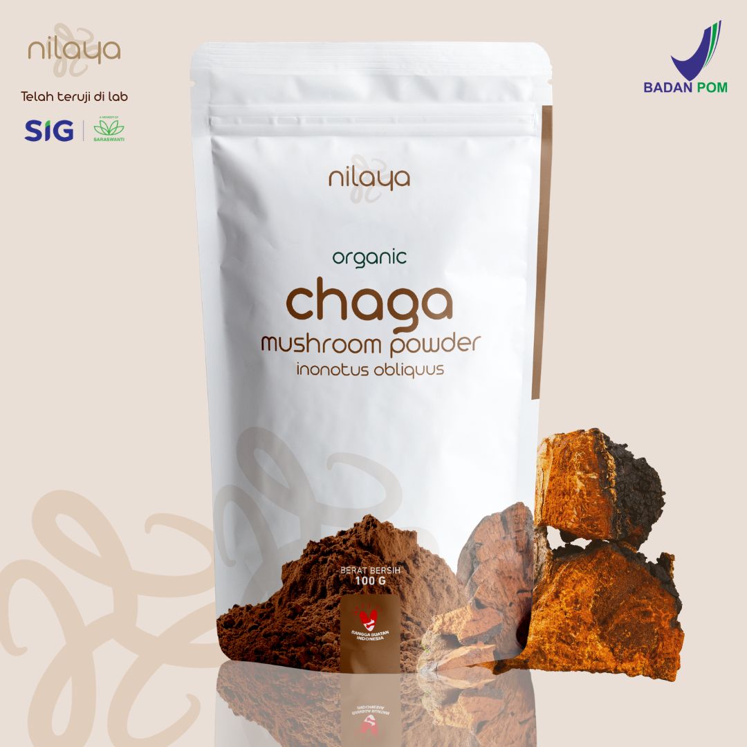 NILAYA Chaga Mushroom Powder 100g | Antioxidant King | Immune & Heart Health | Organic