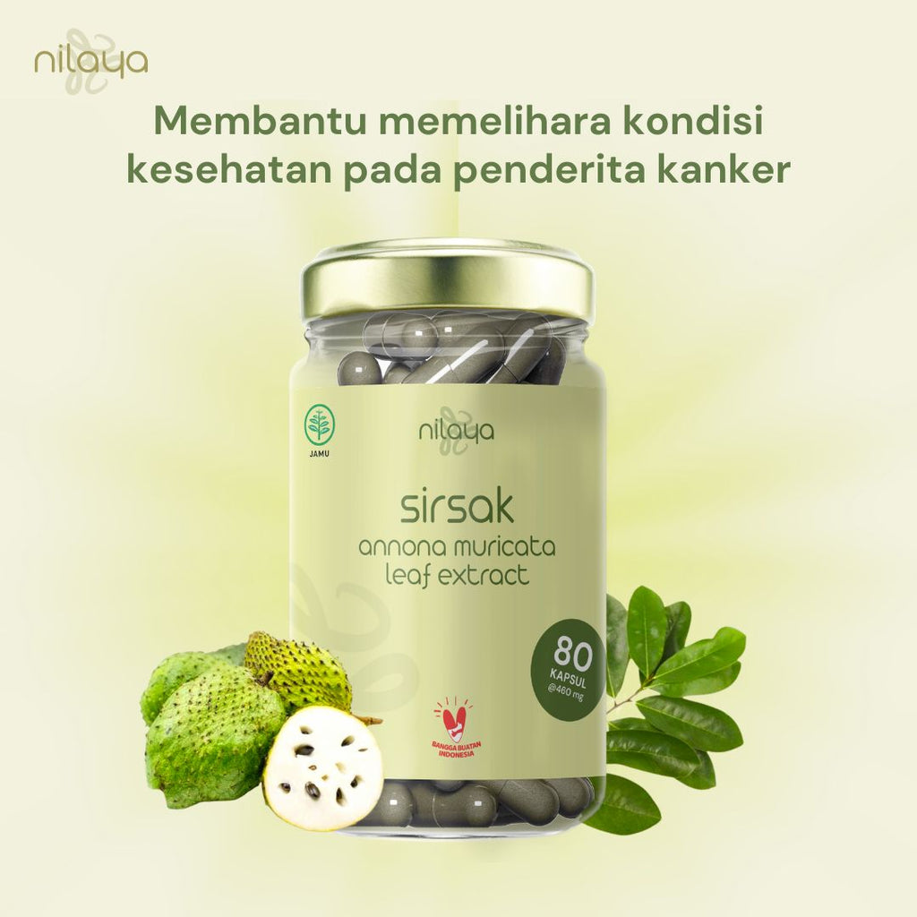 NILAYA Soursop (Sirsak) Extract Capsules | 80 Caps @460mg | Immune & Cardiovascular Support