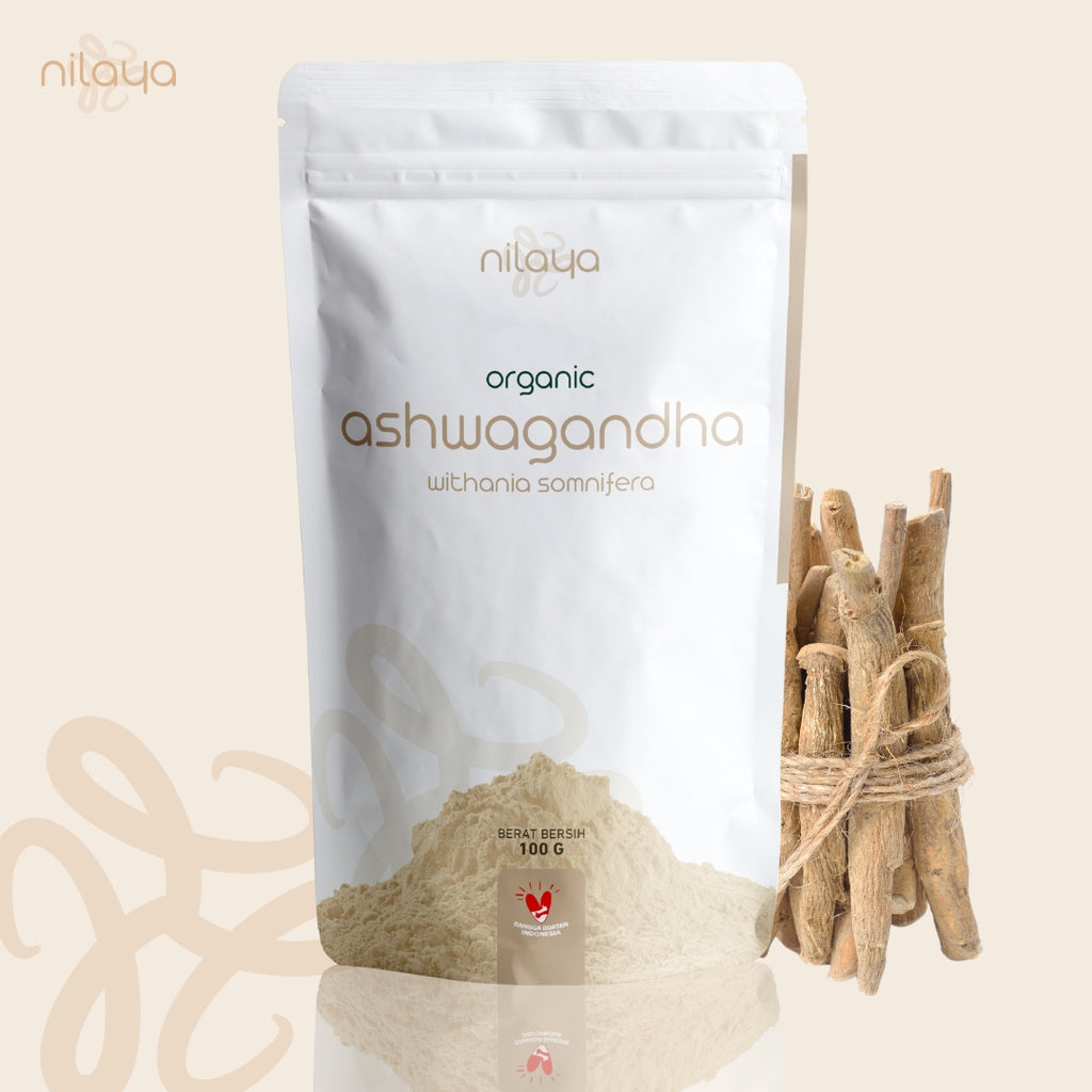 NILAYA Organic Ashwagandha Powder 100g | Adaptogen for Stress, Strength & Sleep