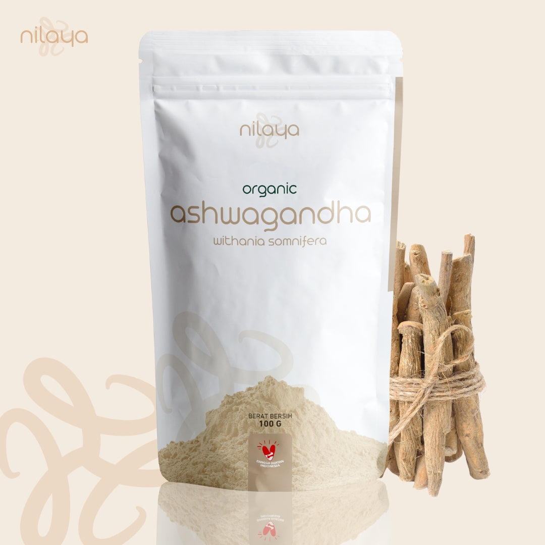 NILAYA Organic Ashwagandha Powder 100g | Adaptogen for Stress, Strength & Sleep