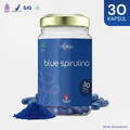 NILAYA Blue Spirulina Capsules — 80 Caps | Pure Phycocyanin | BPOM & Halal | Eco Glass Bottle