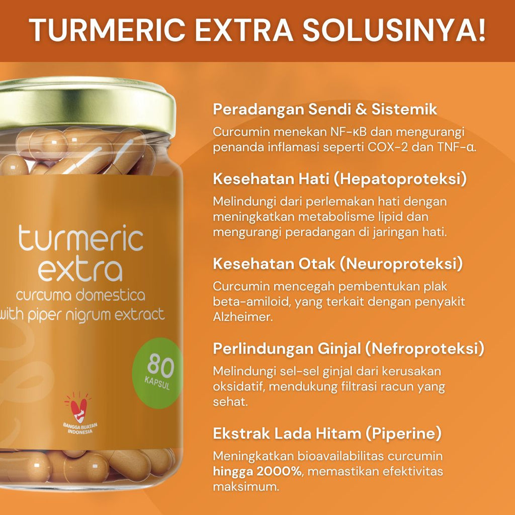 NILAYA Turmeric Extra Curcumin Capsules | 2000% Higher Absorption | Anti-Inflammatory | BPOM