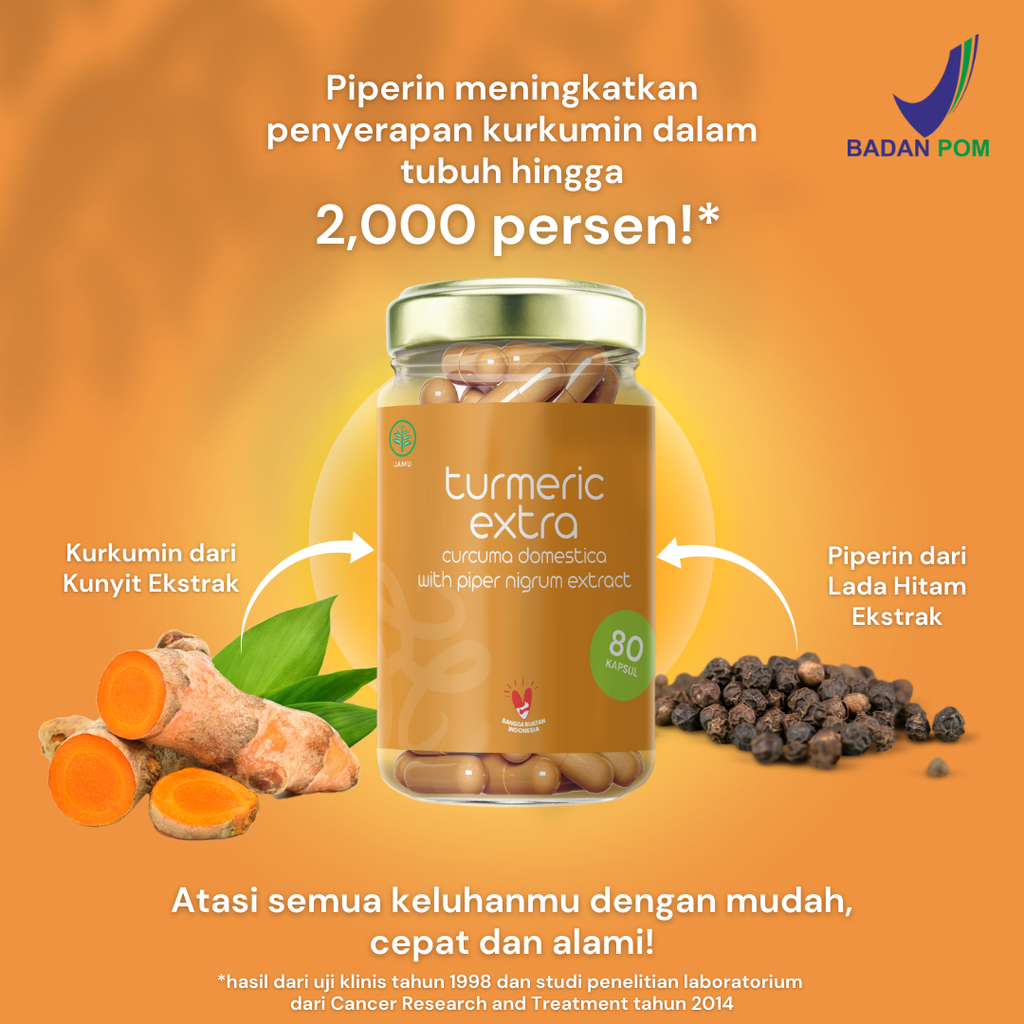 NILAYA Turmeric Extra Curcumin Capsules | 2000% Higher Absorption | Anti-Inflammatory | BPOM