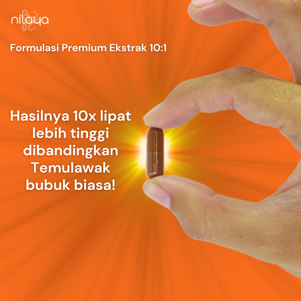 NILAYA Temulawak Extra Curcumin Capsules | 2000% Enhanced Absorption | Liver & Digestive Health