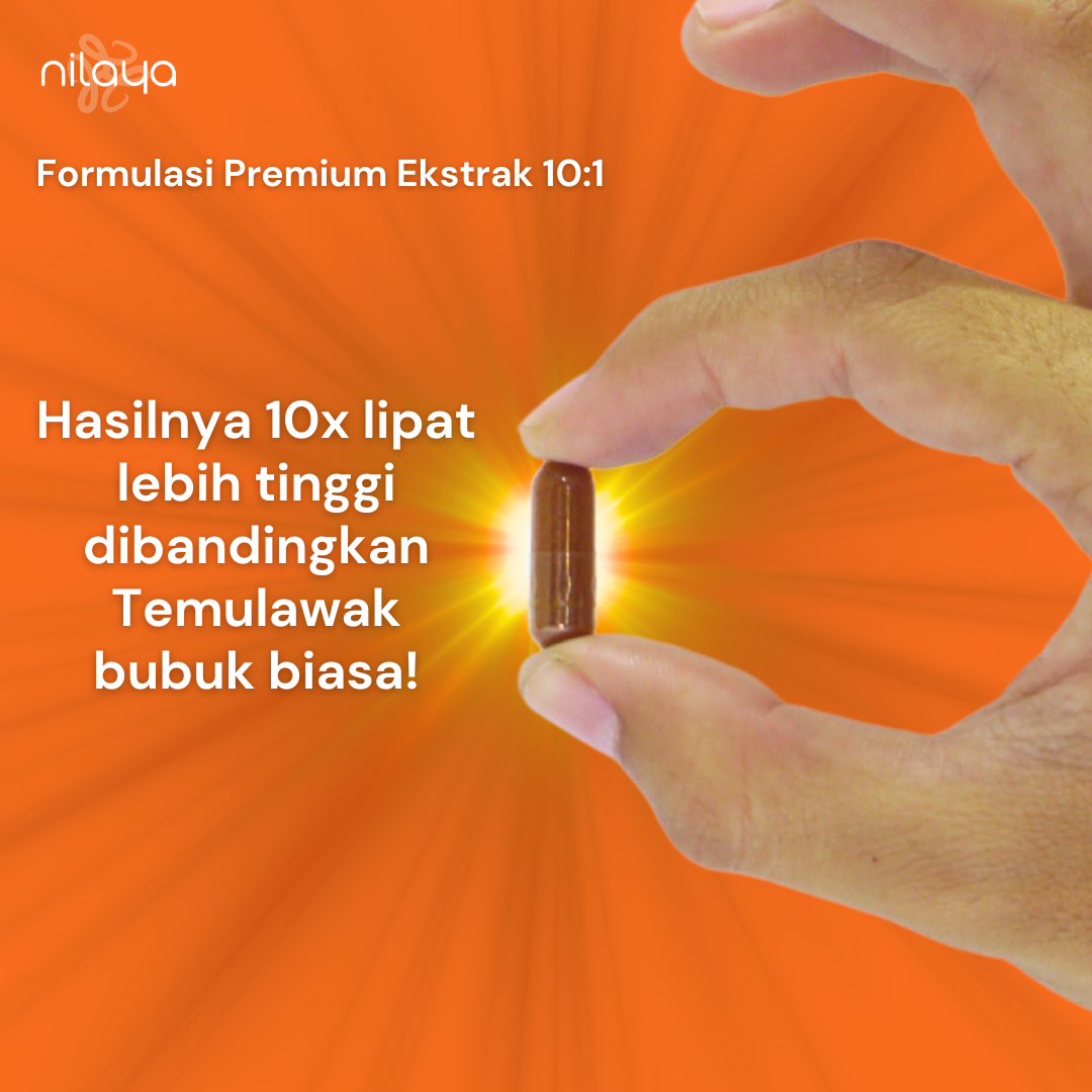 NILAYA Temulawak Extra Curcumin Capsules | 2000% Enhanced Absorption | Liver & Digestive Health