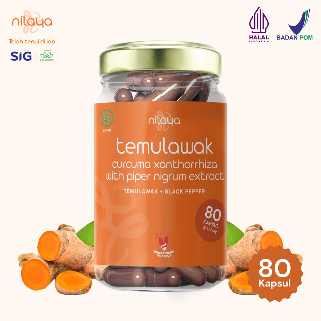NILAYA Temulawak Extra Curcumin Capsules | 2000% Enhanced Absorption | Liver & Digestive Health