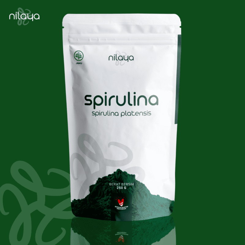 Organic Spirulina Powder Superfood Vitamin Protein Zat Besi Klorofil Kalsium Sertifikat Organik & Halal Bubuk Spirulina. FREE Ebook.