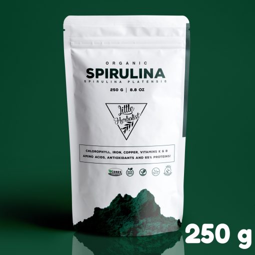 Organic Spirulina Powder Superfood Vitamin Protein Zat Besi Klorofil Kalsium Sertifikat Organik & Halal Bubuk Spirulina. FREE Ebook.