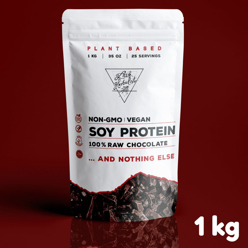 Non-GMO Vegan Isolate Soy Protein Raw Chocolate and nothing else 1kg
