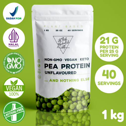 Non-GMO Vegan Isolate Pea Protein Unflavoured and nothing else 1kg