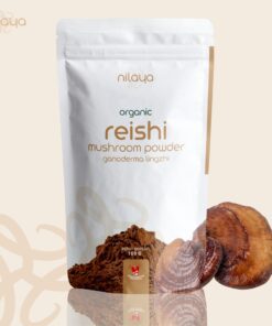 Nilaya Reishi mushroom powder organic, halal, bpom from fruiting body