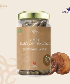 Nilaya Reishi mushroom capsule organic, halal, bpom from fruiting body